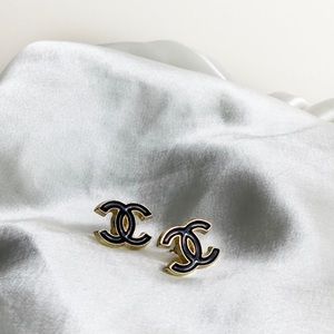 Earrings Made from Authentic Chanel Buttons.